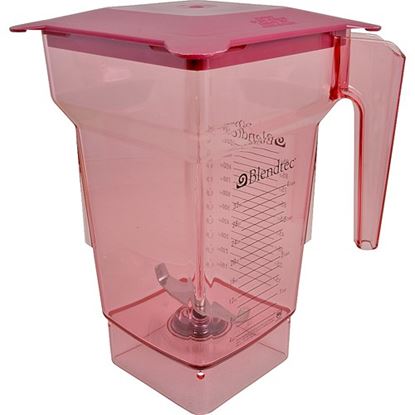 Picture of Jar 4-Sided,Red,W/Lid,75  Oz for Blendtec Part# 100367