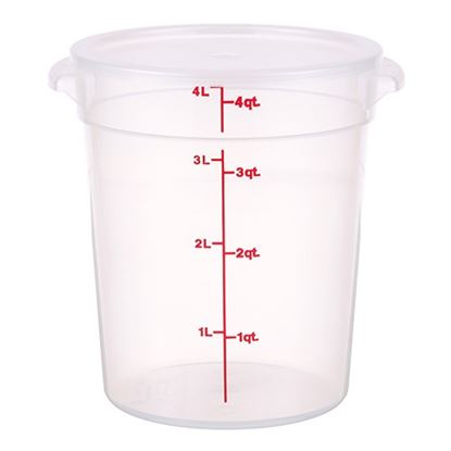 Picture of 4 Quart Round Translucent for Cambro Part# RFS4PPSW3190
