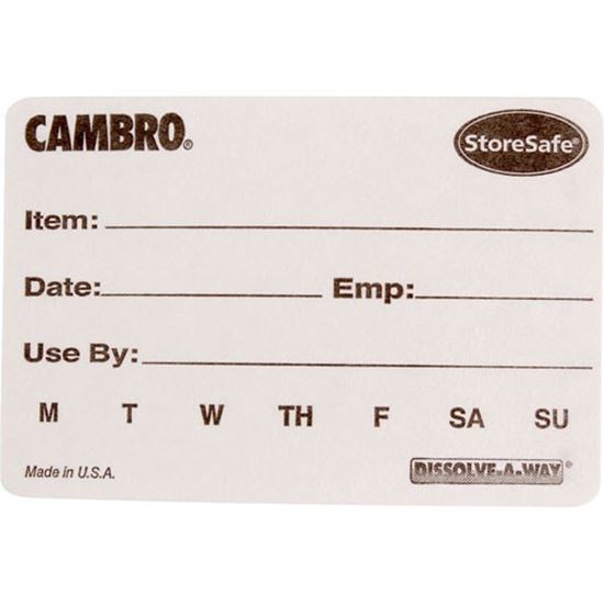 Picture of Labels, Food Rotation , 100 for Cambro Part# CAM23SL