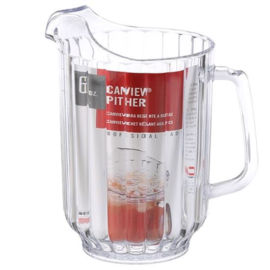 Picture of Pitcher 60 Oz Plst-135 Fluted/Clear for Cambro Part# P600CW-135