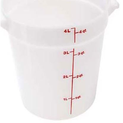 Picture of Container Rnd 4Qt -148 Poly/White for Cambro Part# RFS4-148