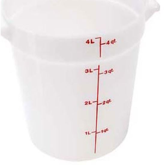 Picture of Container Rnd 4Qt -148 Poly/White for Cambro Part# RFS4148