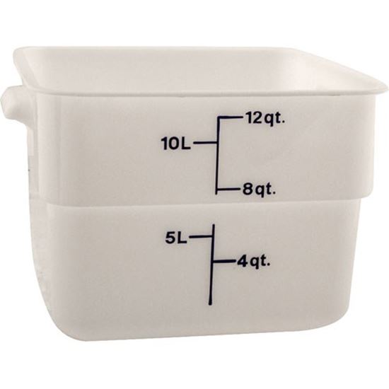 Picture of Container Sq 12Qt -148 Poly/White for Cambro Part# 12SFSP-148