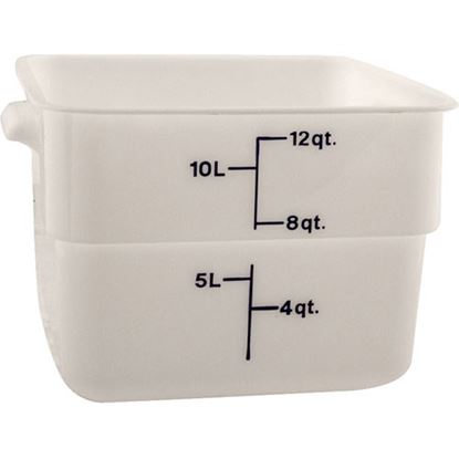Picture of Container Sq 12Qt -148 Poly/White for Cambro Part# 12SFSP148