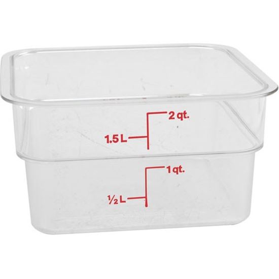 Picture of Container Sq Clear 2Qt  for Cambro Part# 2SFSCW135