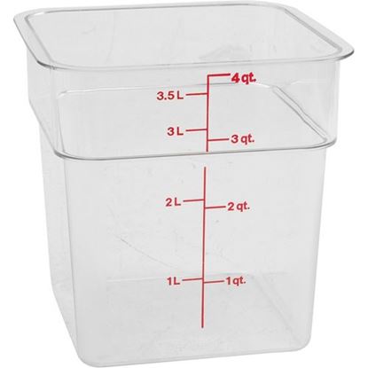 Picture of Container Sq Clear 4Qt  for Cambro Part# 4SFSCW135
