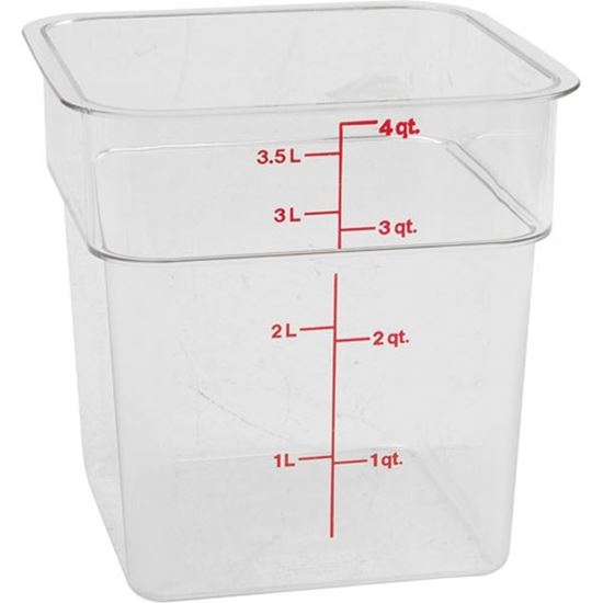 Picture of Container Sq Clear 4Qt  for Cambro Part# 4SFSCW135