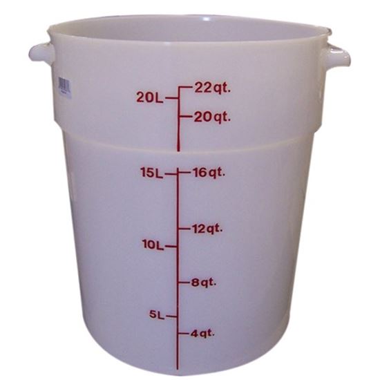 Picture of Container Rnd 22Qt -148 Poly/White for Cambro Part# RFS22-148