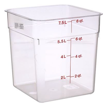 Picture of Container Sq Clear 8Qt  for Cambro Part# 8SFSCW135