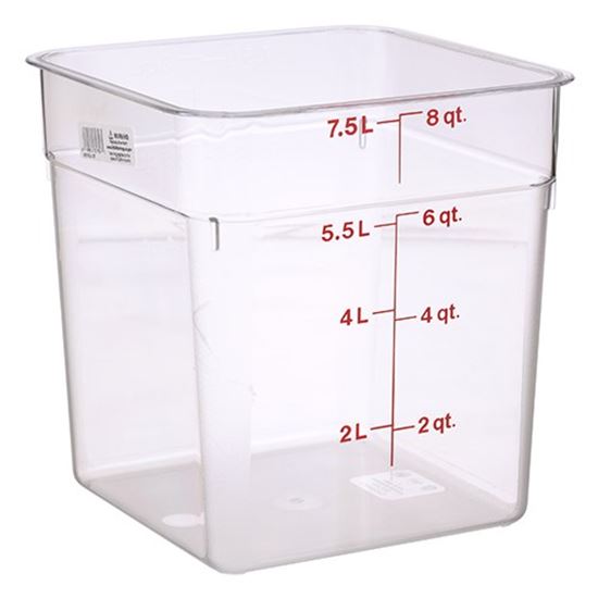 Picture of Container Sq Clear 8Qt  for Cambro Part# 8SFSCW135