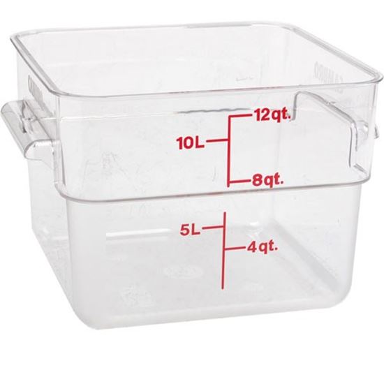 Picture of Container Sq Clear 12Qt  for Cambro Part# 12SFSCW135