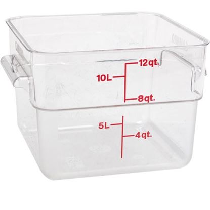 Picture of Container Sq Clear 12Qt  for Cambro Part# CAM12SFSCW135