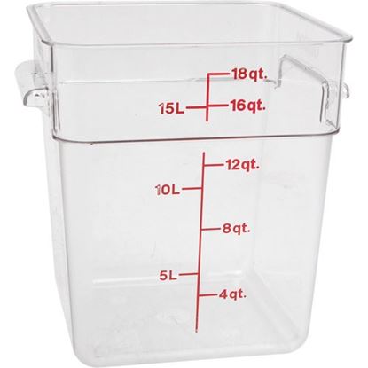 Picture of Container Sq Clear 18Qt  for Cambro Part# 18SFSCW135