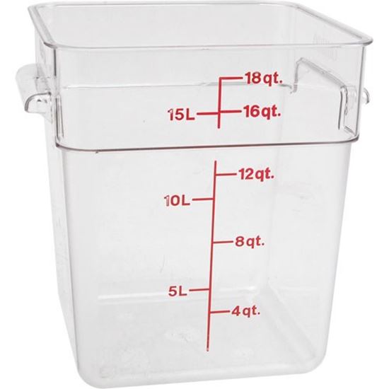 Picture of Container Sq Clear 18Qt  for Cambro Part# 18SFSCW135