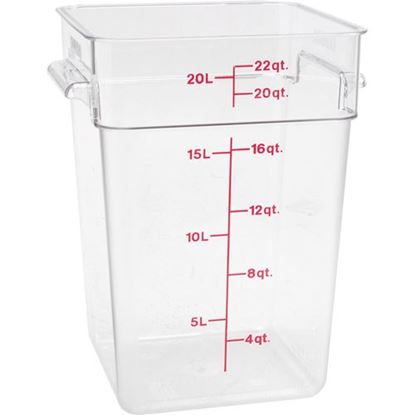 Picture of Container Sq Clear 22Qt  for Cambro Part# CAM22SFSCW135