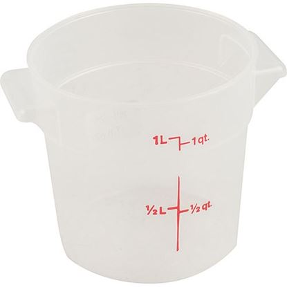 Picture of Container-Soft Rd 1 Qt Semi-Clr for Cambro Part# RFS1PP-190