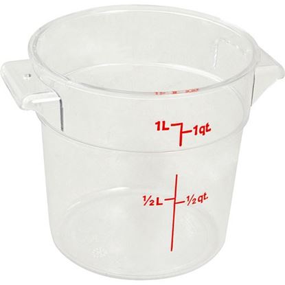 Picture of Container, 1Qt , 6-1/2" Diam, Clr Plstc for Cambro Part# RFSCW1-135