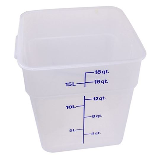 Picture of Container Sq 18Qt Semi-Clr for Cambro Part# 18FSPP190