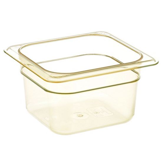 Picture of 1/6 High Heat Food Pan Amber for Cambro Part# 64HP-772
