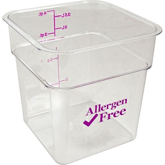 Picture of 4 Qt Camsquare Container Allergen-Free Storage for Cambro Part# 4SFSCW-441