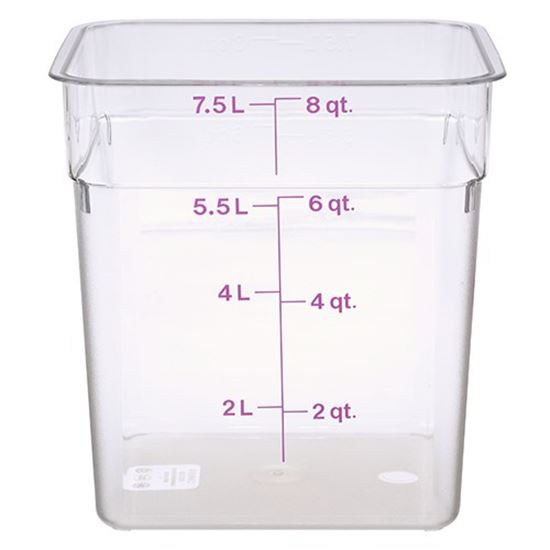 Picture of 8 Qt Camsquare Container Allergen-Free Storage for Cambro Part# 8SFSCW441