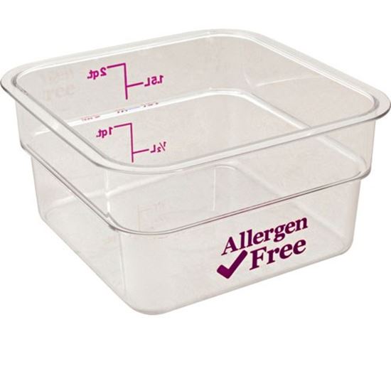 Picture of 2 Qt Camsquare Container Allergen-Free Storage for Cambro Part# 2SFSCW441