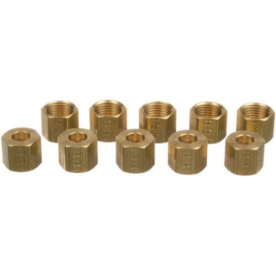 Picture of Nut, Compression, 1/4" (10/Pkg) for AllPoints Part# 263651