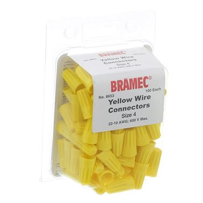 Picture of Nuts, Wire - Yellow (100/Pkg) for AllPoints Part# 281678