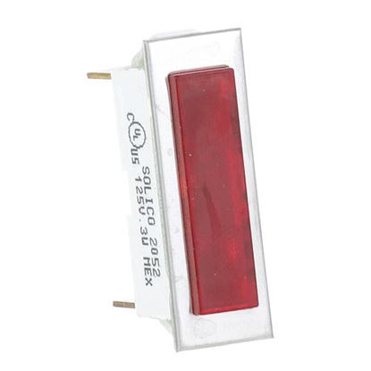 Picture of Signal Light 3/8" X 1-5/16" Red 125V for CROWN STEAM Part# PE-139