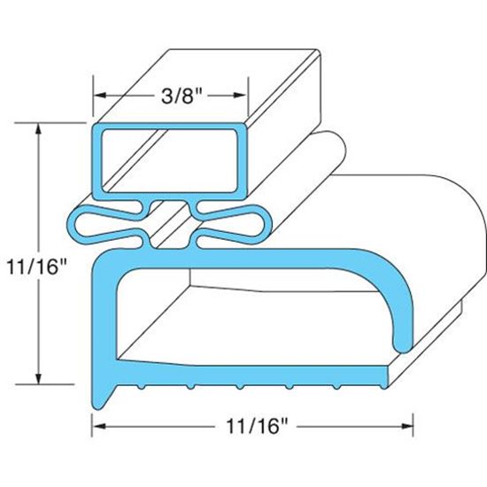 Picture of Screw On Magnetic Gasket Style B (Size Required) for Styleline Part# LE1