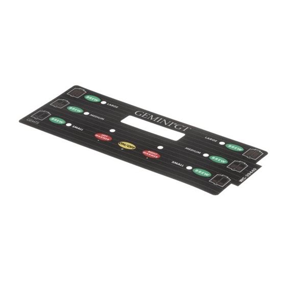 Picture of Label/Overlay, Ucm , 3-Batch, Gem Ts for Curtis Part# WC-39440