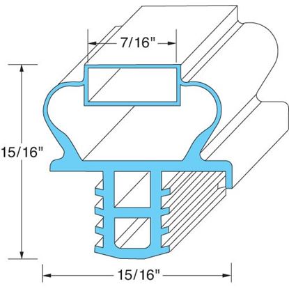 Picture of Door Gasket 21 7/8" X 24" for Delfield Part# 1701184BLUE